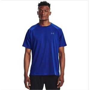 Men's Under Armour The Tech Tee Short Sleeve Performance Shirt Blue